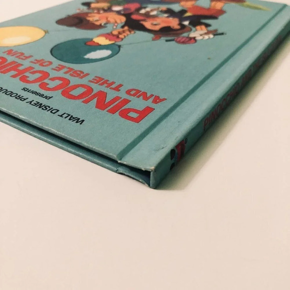 Vtg 1984  Pinocchio and the Isle of Fun Disneys Hardcover - Picture 5 of 13